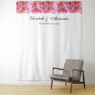 Tenture Fond de fleurs roses. Fond de mariage floral