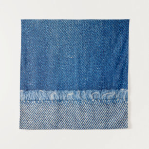 Tenture Fond de jeans bleus en tissu, texture de denim