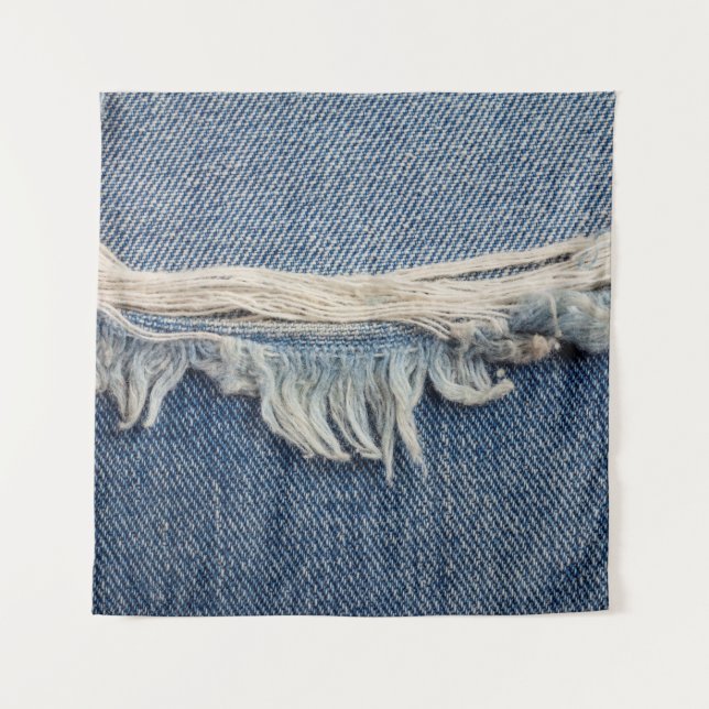 Tenture Fond de jeans déchirés textures. (Devant)