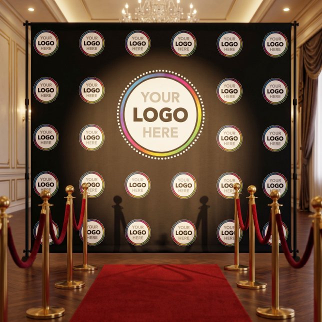 Tenture Fond de logo d'entreprise noire | Mur de photos d' (Créateur téléchargé)