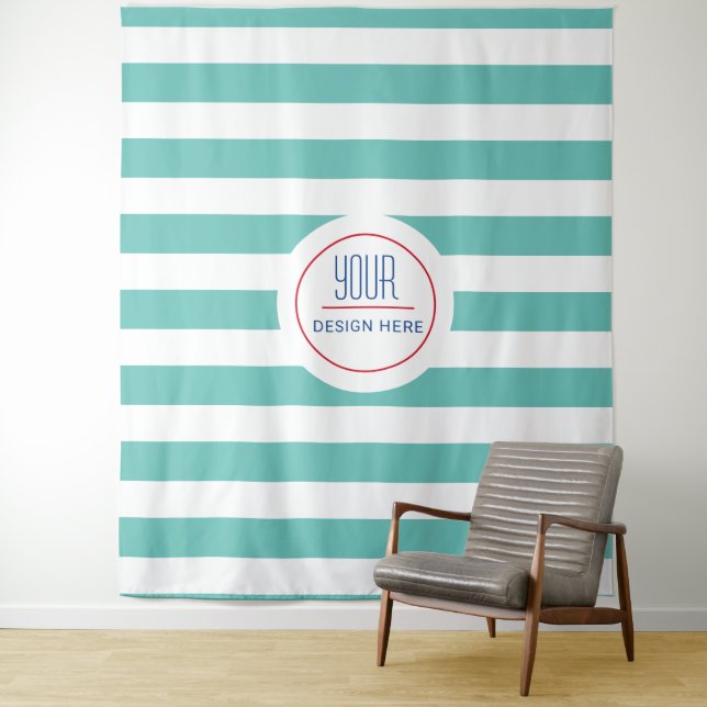 Tenture Fond de logo personnalisé Simple et moderne (En situation)