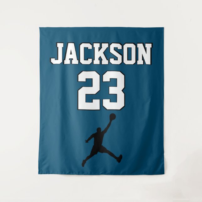 Tenture Fond de maillot de basketball | Numéro d'équipe du (Devant)