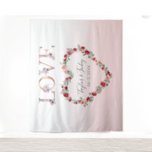 Fond de mariage à dégradé rose pour selfie amour