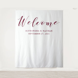 Tenture Fond de mariage à l'écriture Marsala Accessoire