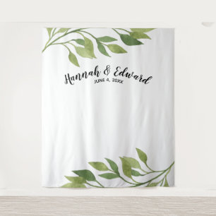 Tenture Fond de mariage, accessoire photo, botanique perso