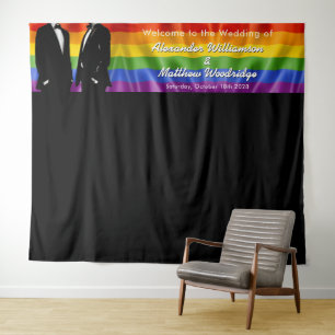 Tenture Fond de mariage arc-en-ciel élégant moderne pour h