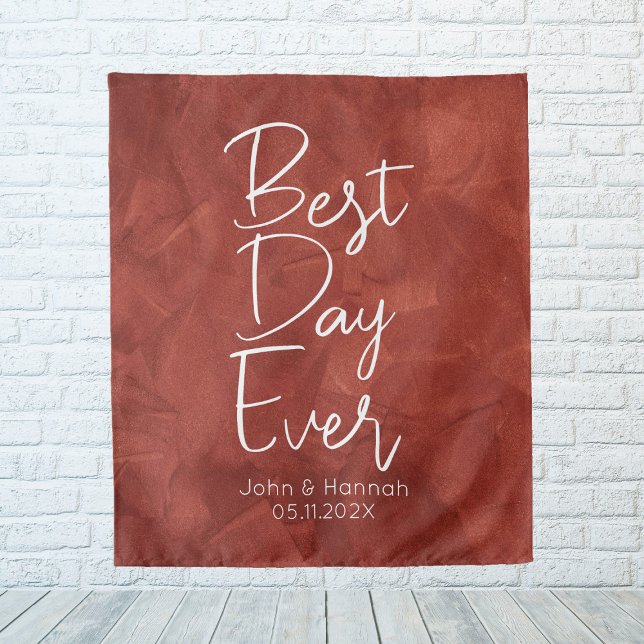 Tenture Fond de mariage Boho Meilleure journée jamais (Boho Best Day Ever Backdrop Wedding
)