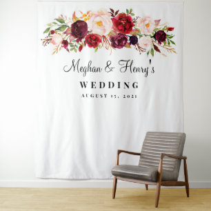 Tenture Fond de mariage Bourgogne, Accessoire de photoboot