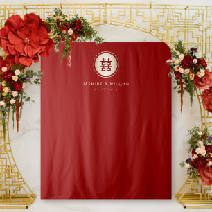 Tenture Fond de mariage chinois Double Bonheur 囍
