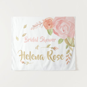 Tenture Fond de mariage de mariage avec roses roses et pêc