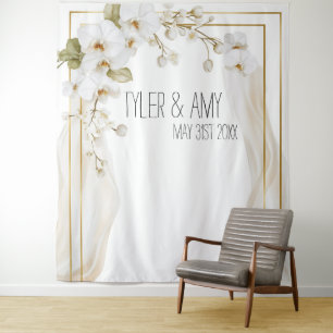 Tenture Fond de mariage Élégance Orchidée Luxe