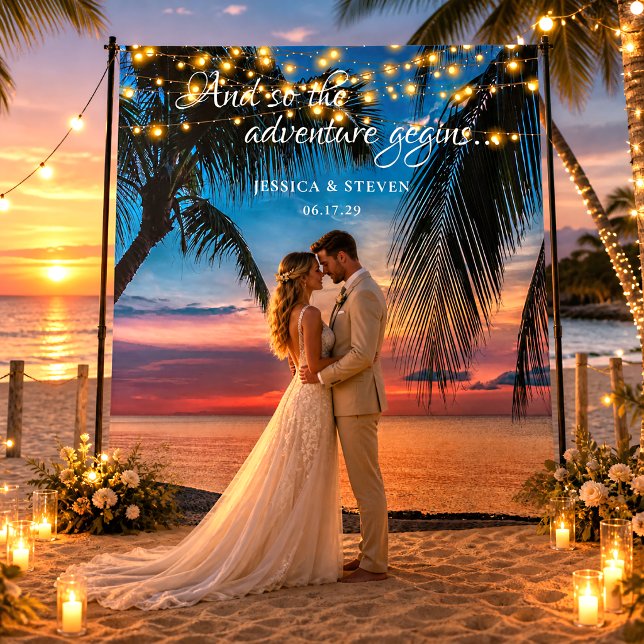 Tenture Fond de mariage élégant au coucher du soleil d'été (Créateur téléchargé)