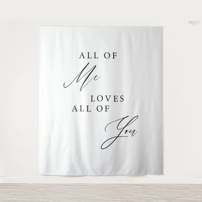 Tenture Fond de mariage élégant avec calligraphie panneau  (Devant)