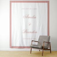 Fond de mariage élégant classique avec bordure ros