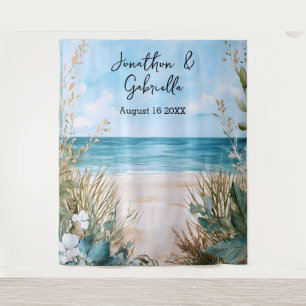 Tenture Fond de mariage élégant sur la plage