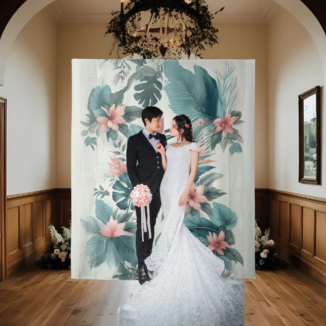 Tenture Fond de mariage essence tropicale légère (Créateur téléchargé)