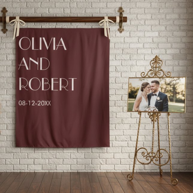 Tenture Fond de mariage esthétique rose pâle bordeaux mode (Créateur téléchargé)