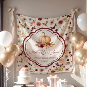 Tenture Fond de mariage floral à la citrouille « Tomber am