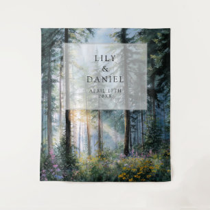 Tenture Fond de mariage floral Fleurs sauvages de forêt po