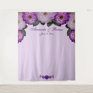 Tenture Fond de mariage floral lavande violet Dahlia