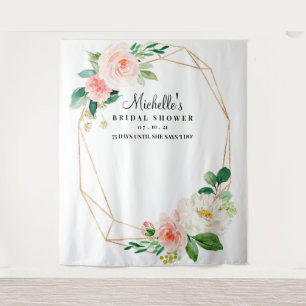 Tenture Fond de mariage floral pour la douche de la mariée