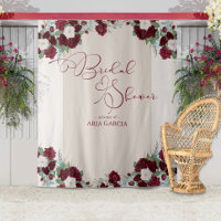 Fond de mariage floral Rose Royale Bourgogne