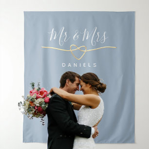 Tenture Fond de mariage M. et Mme 