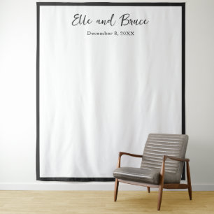 Tenture Fond de mariage minimaliste de typographie moderne