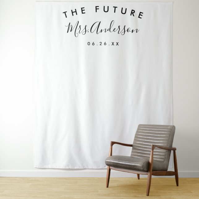 Tenture Fond de mariage minimaliste - Décoration de fête - (En situation)