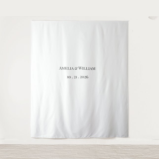 Tenture Fond de mariage minimaliste élégant  (Devant)