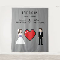 Fond de mariage ou de fiançailles au cœur ringard 