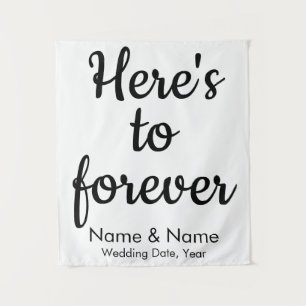 Tenture Fond de mariage personnalisé À la vie Ceremonie
