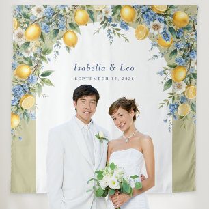 Tenture Fond de mariage personnalisé aux citrons d'Amalfi