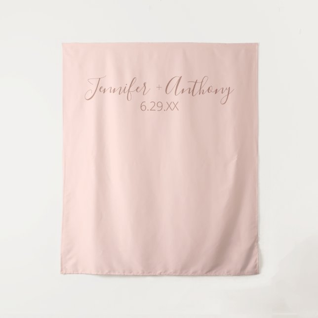Tenture Fond de mariage personnalisé minimal  (Devant)
