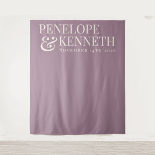 Tenture Fond de mariage personnalisé poussiéreux violet él