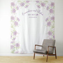 Fond de mariage photo Rose Violet Lavande