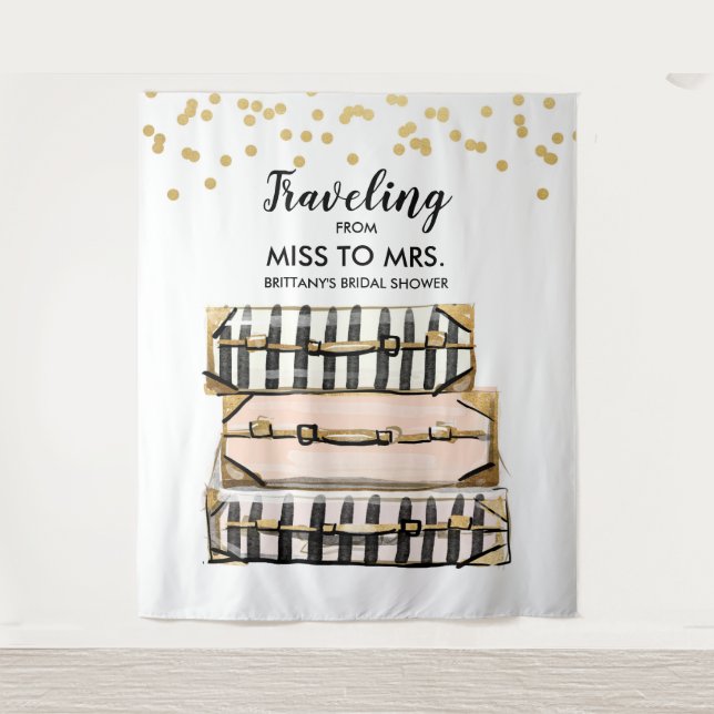 Tenture Fond de mariage pour l'évolution de Miss à Mrs. (Devant)