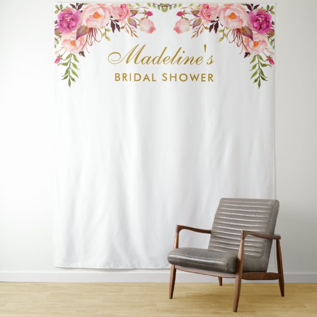 Tenture Fond de mariage rose | Accessoire de photomaton (En situation)
