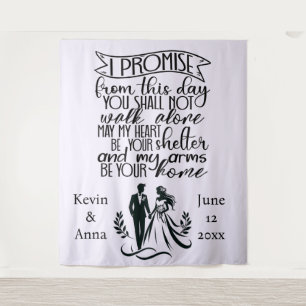 Tenture Fond de mariage Shelter in Your Arms