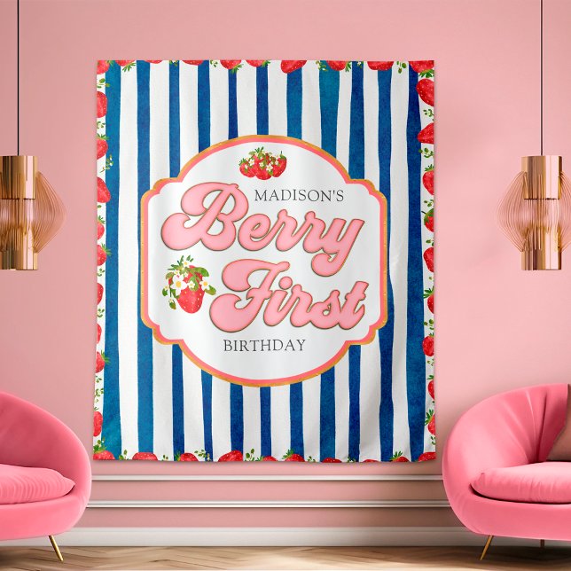 Tenture Fond de naissance de la première fraise de Berry b (Créateur téléchargé)