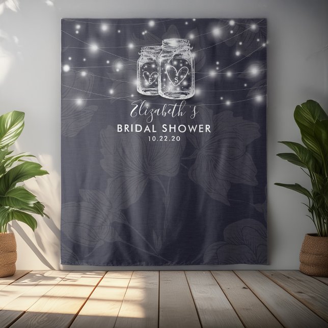 Tenture Fond de photobooth de mariage avec jarres en bois  (Créateur téléchargé)