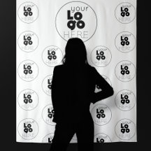 Fond de photobooth personnalisé avec logo en répét