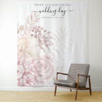 Fond de Photographie de Mariage Fleurs Rose Poussi