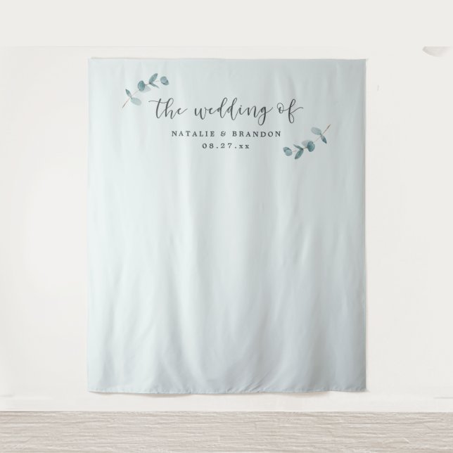 Tenture Fond de photographie de mariage minimaliste à l'eu (Devant)