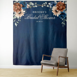 Tenture Fond de photographie de mariage Terracotta Bleu Nu