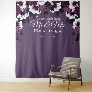 Tenture Fond de photographie moderne floral violet foncé p