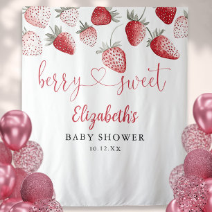 Tenture Fond de photographie pour Baby Shower aux fraises