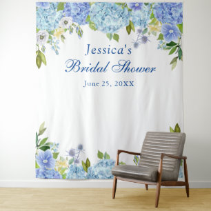 Tenture Fond de photomaton de baby shower mariée Hydrangea