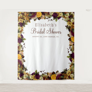 Tenture Fond de photomaton de douche de mariée florale d'a