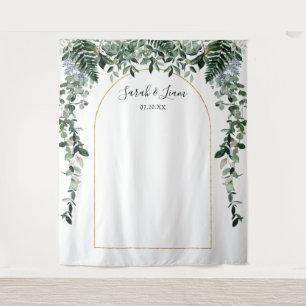 Tenture Fond de photomaton de mariage arché Boho botanique